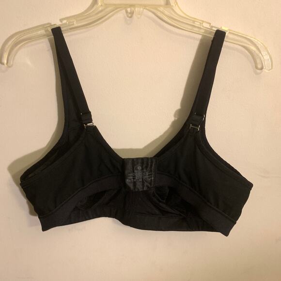 Breezies Smooth Radiance Unlined Wirefree Support Bra Black Womens 40C A301622 - Picture 6 of 14
